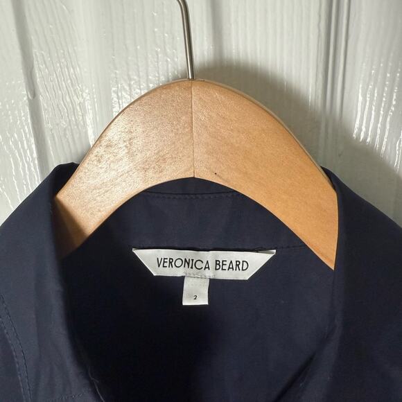 Veronica Beard Saude Dress in Navy 2 - Picture 6 of 7